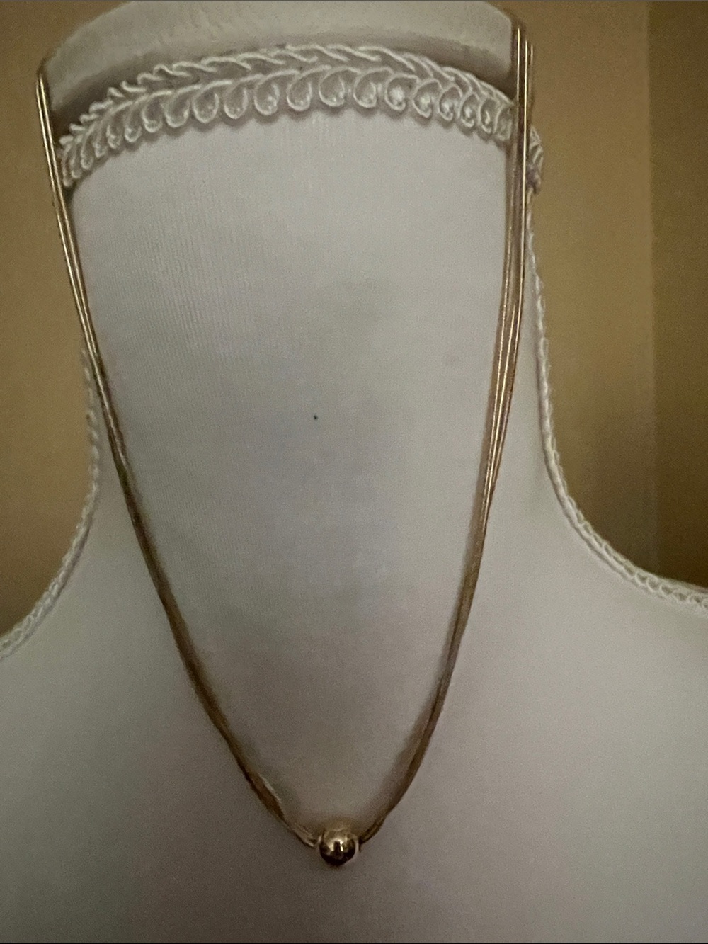 Silpada SS triple chain with ball slider necklace   Retired.